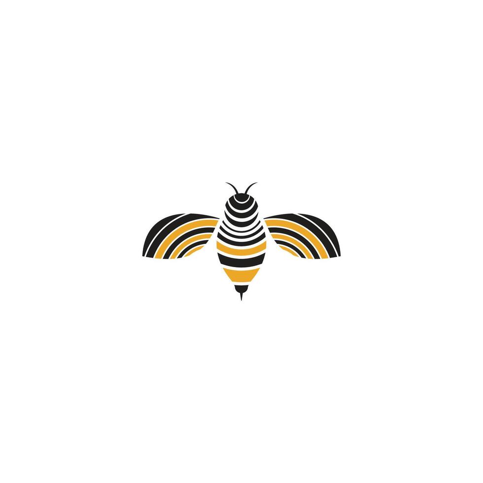 Honey bee logo insect design template vector