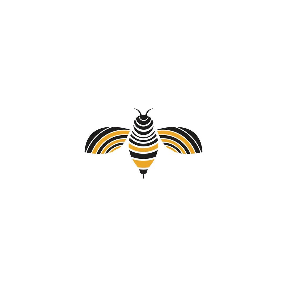 Honey bee logo insect design template vector