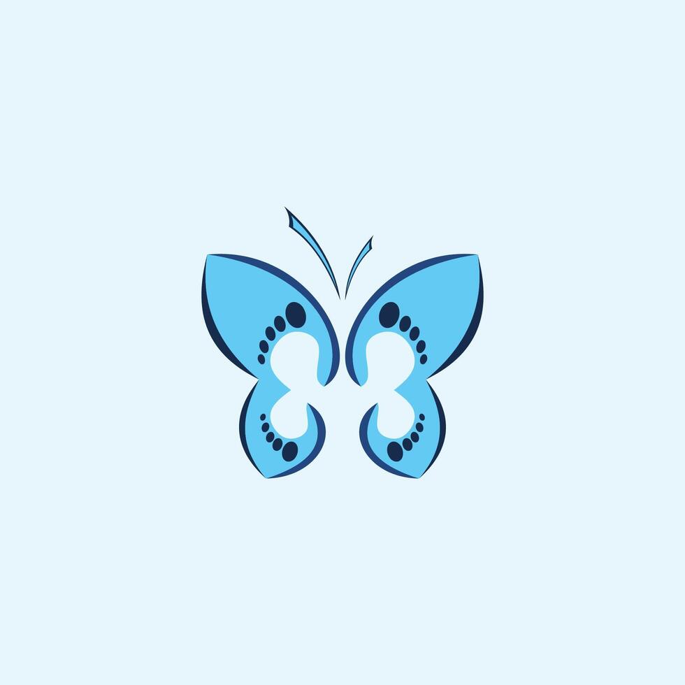 plantilla de diseño de vector de logotipo de mariposa