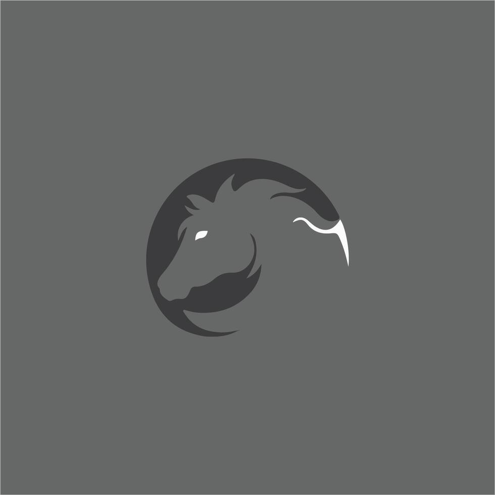 animal caballo logo vector diseño modelo