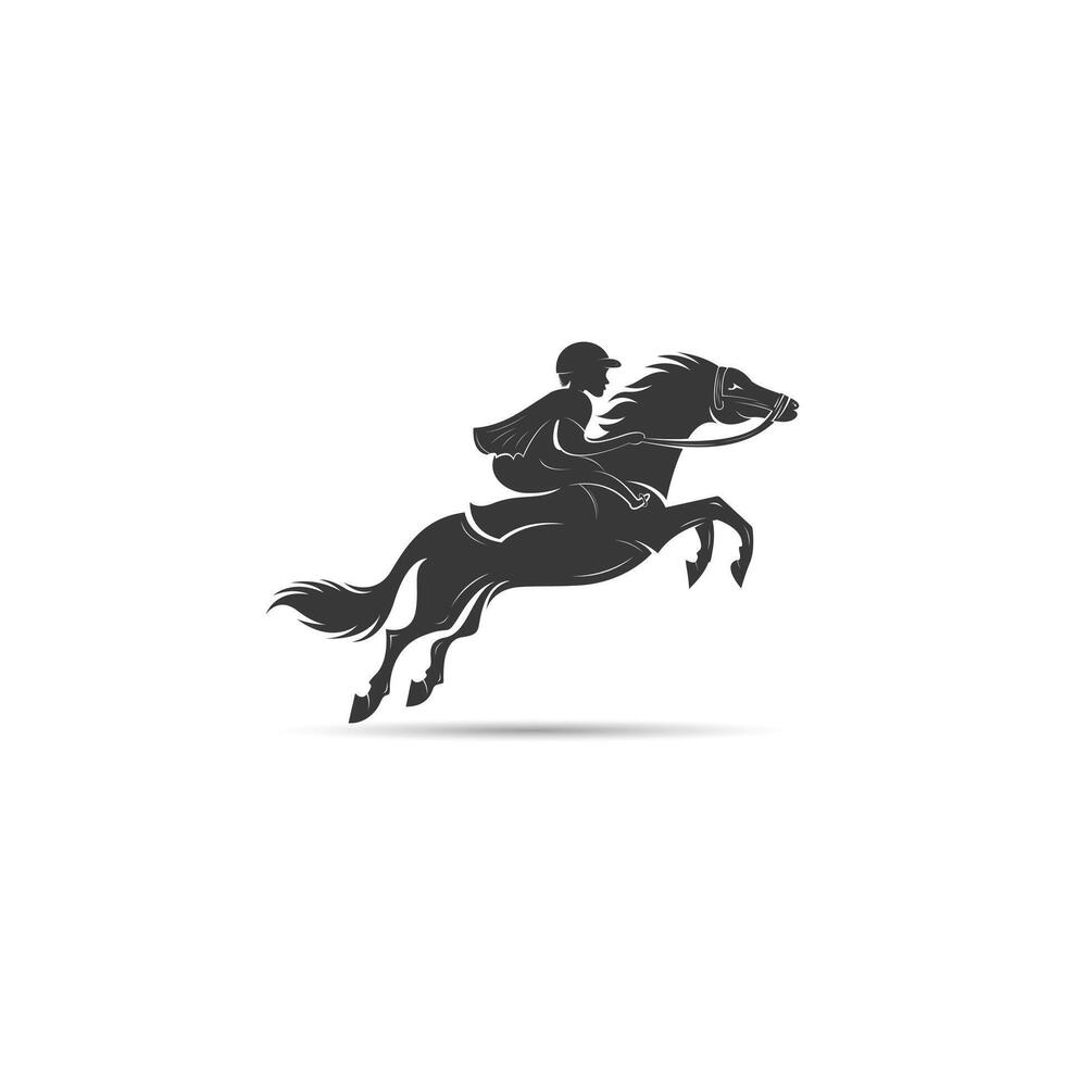 animal caballo logo vector diseño modelo