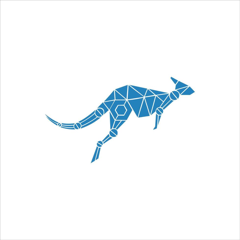 kangaroo logo design template vector