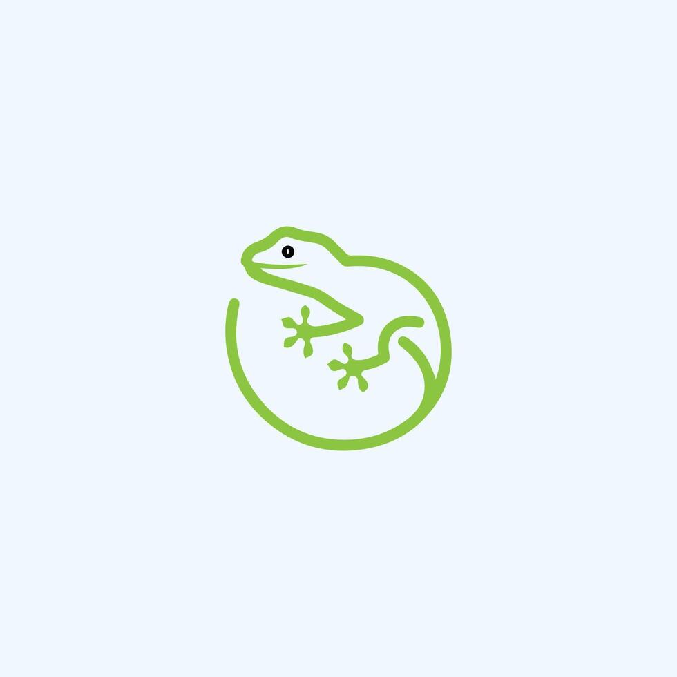 Gecko Lizard Logo Vector Design Template