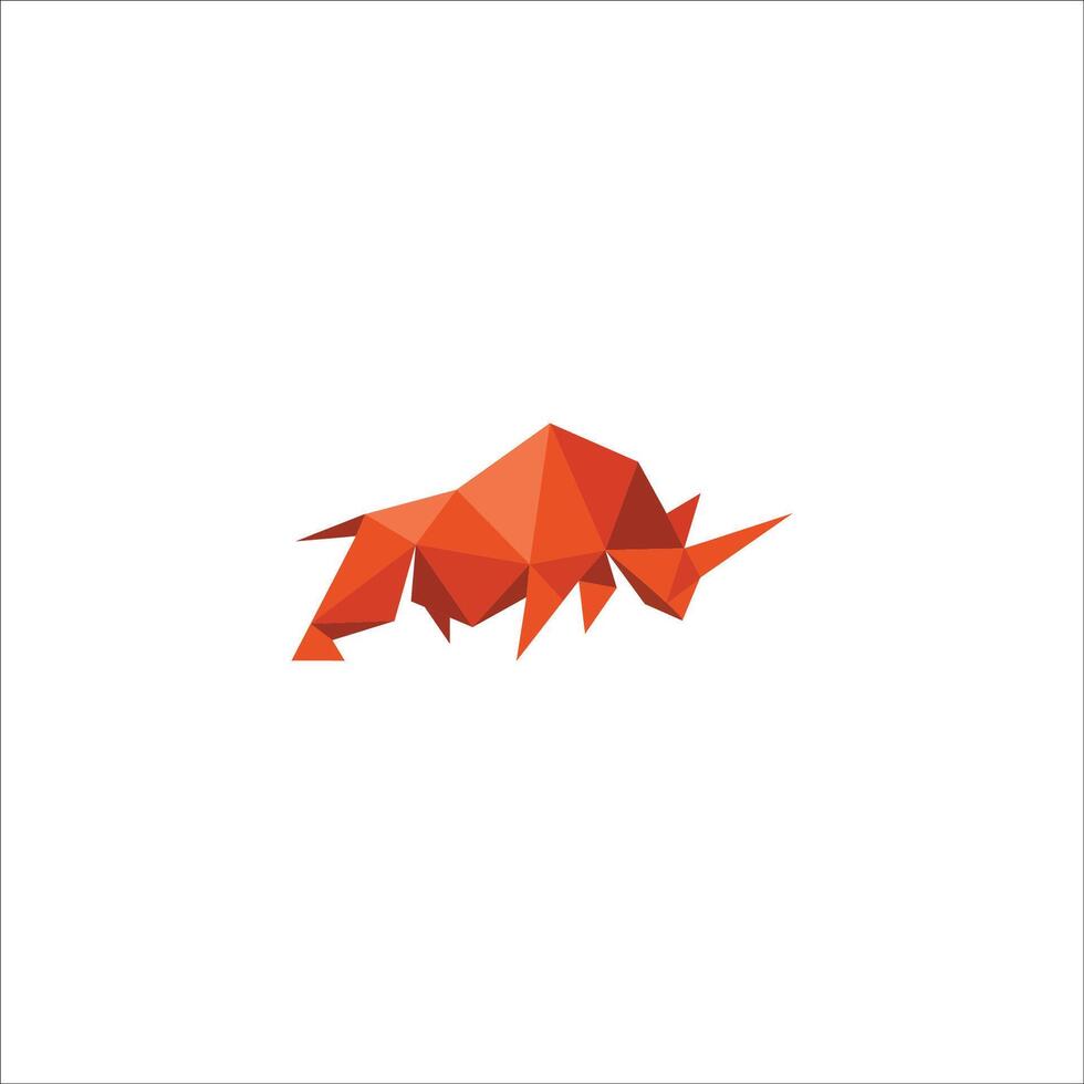 Animal Rhino logo design template vector