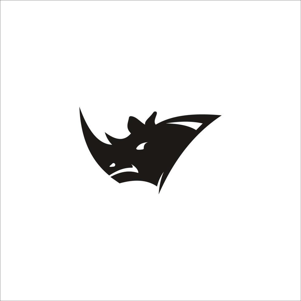 Animal Rhino logo design template vector