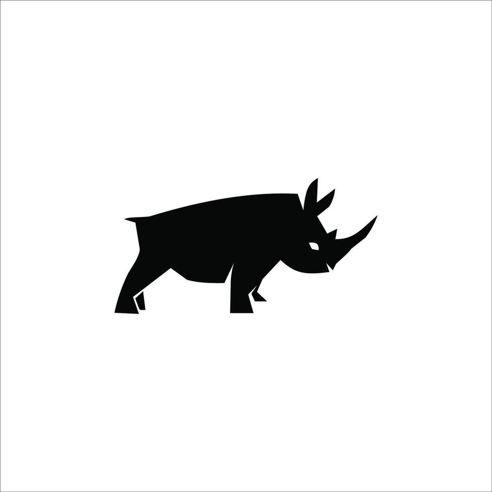 Animal Rhino logo design template vector