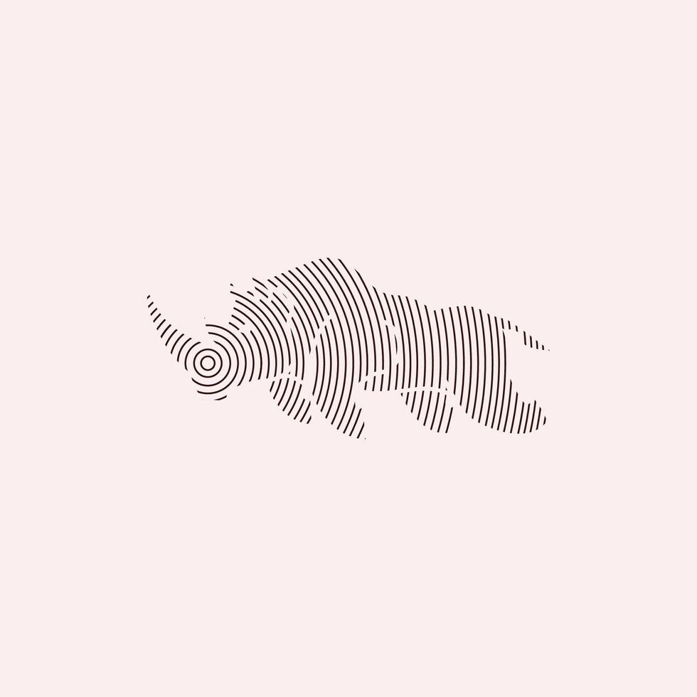 animal rinoceronte logo diseño modelo vector