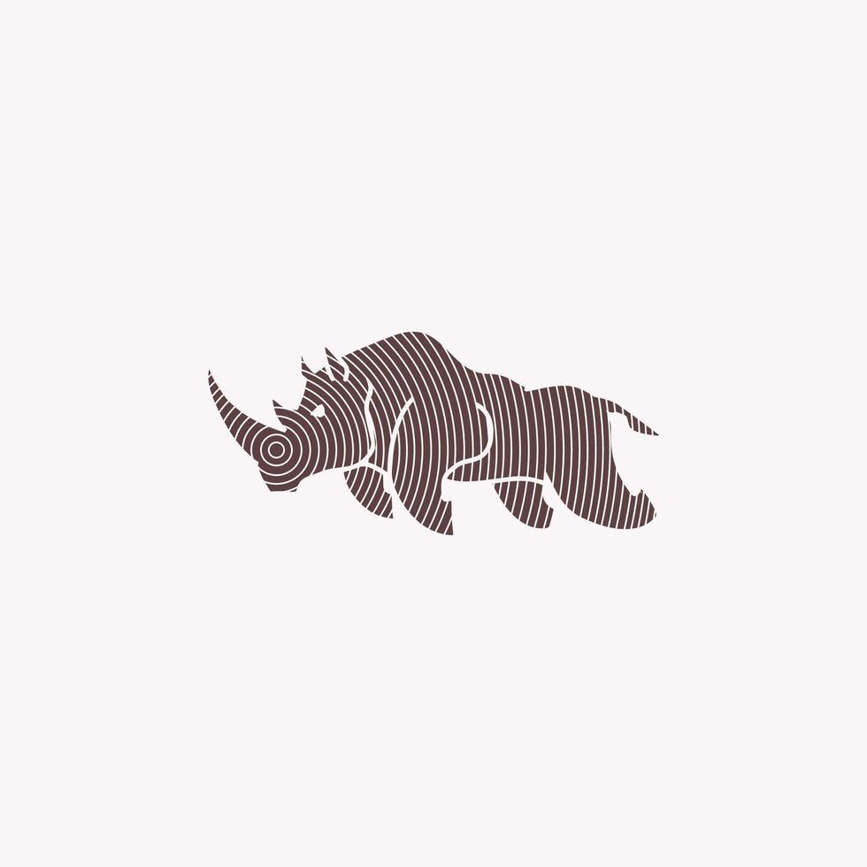 Animal Rhino logo design template vector