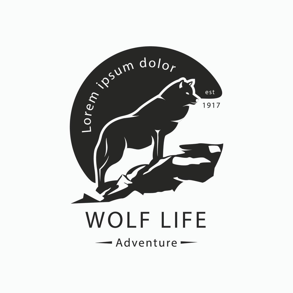 The Wild Wolf Logo design vector