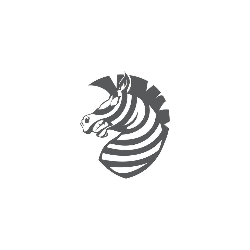 Zebra Logo Design Inspiration. Zebra logo on white background vector