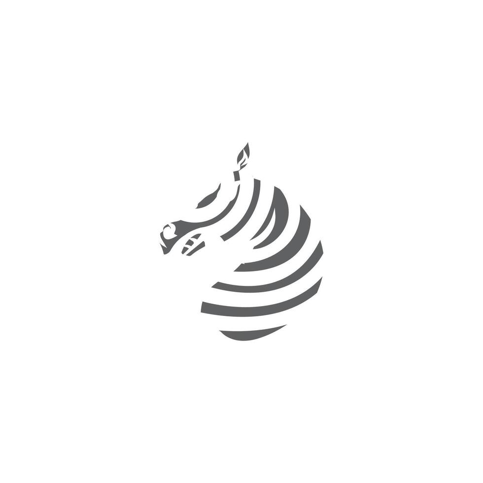 Zebra Logo Design Inspiration. Zebra logo on white background vector