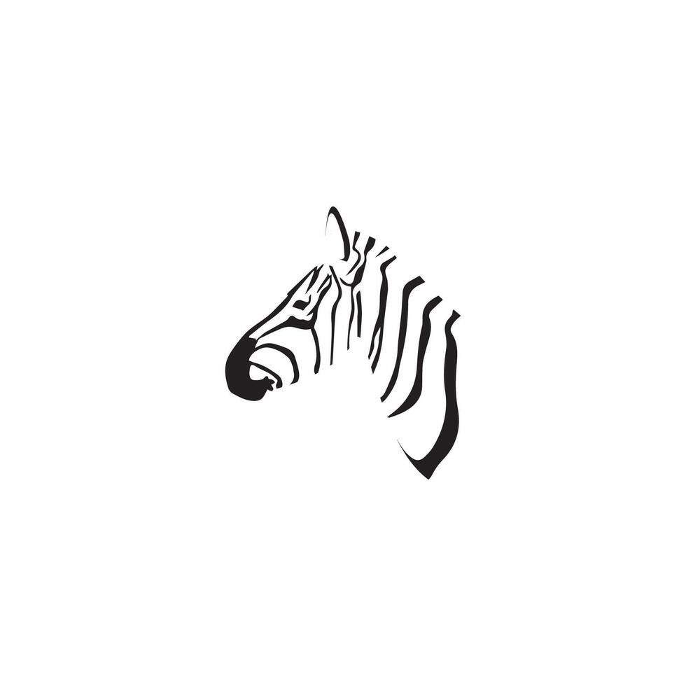 Zebra Logo Design Inspiration. Zebra logo on white background vector