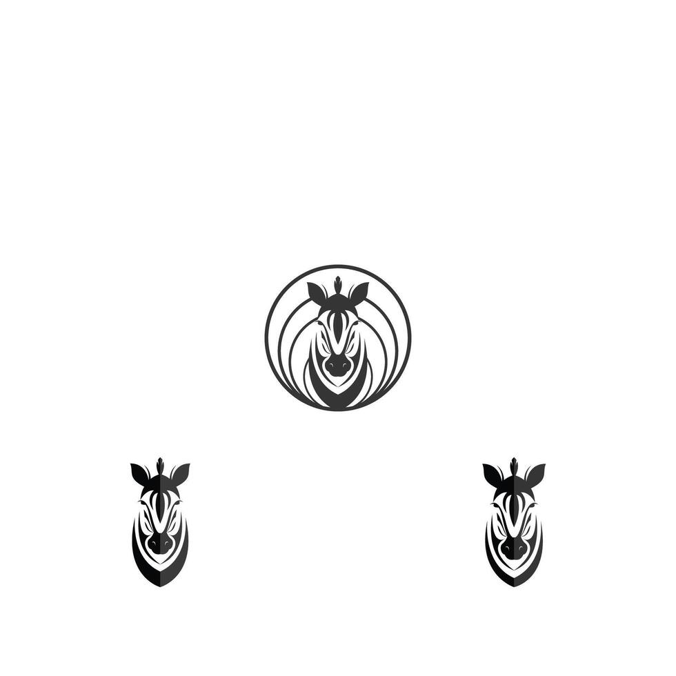 Zebra Logo Design Inspiration. Zebra logo on white background vector