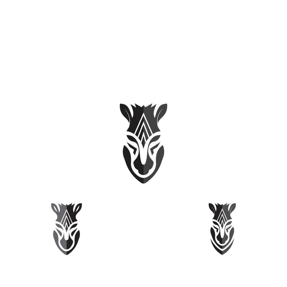 Zebra Logo Design Inspiration. Zebra logo on white background vector