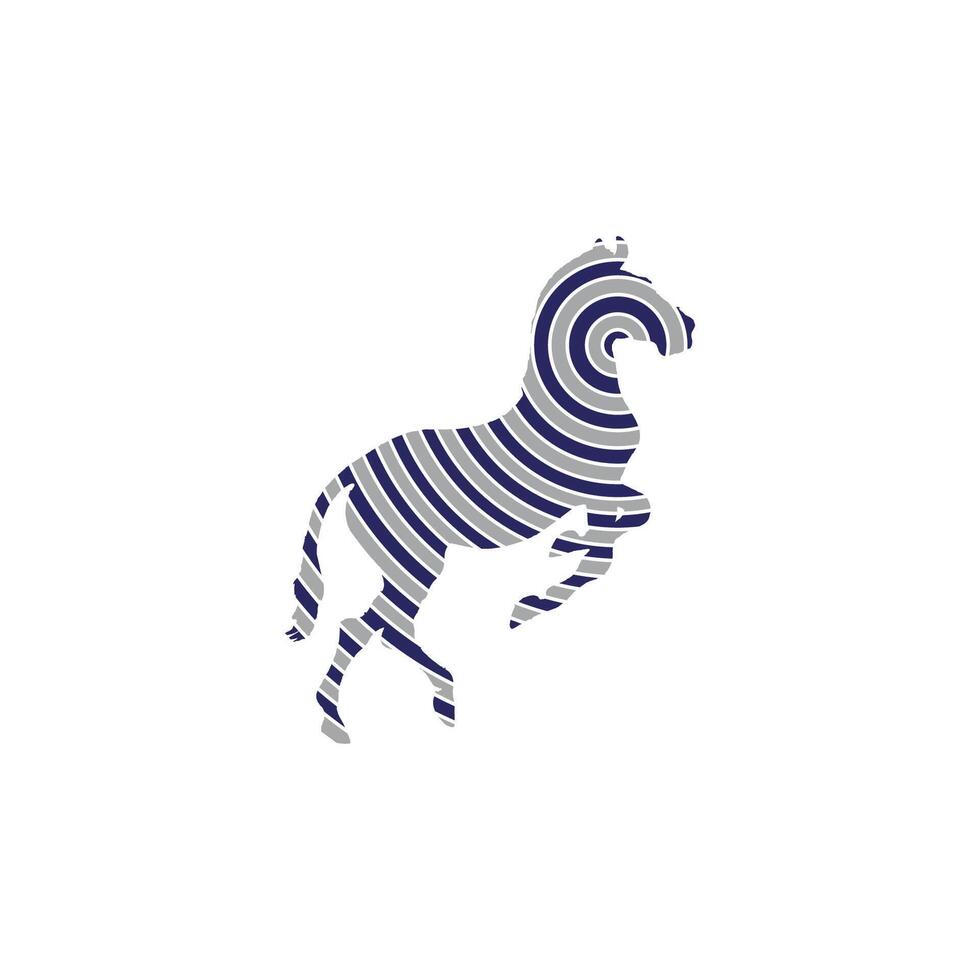 Zebra Logo Design Inspiration. Zebra logo on white background vector