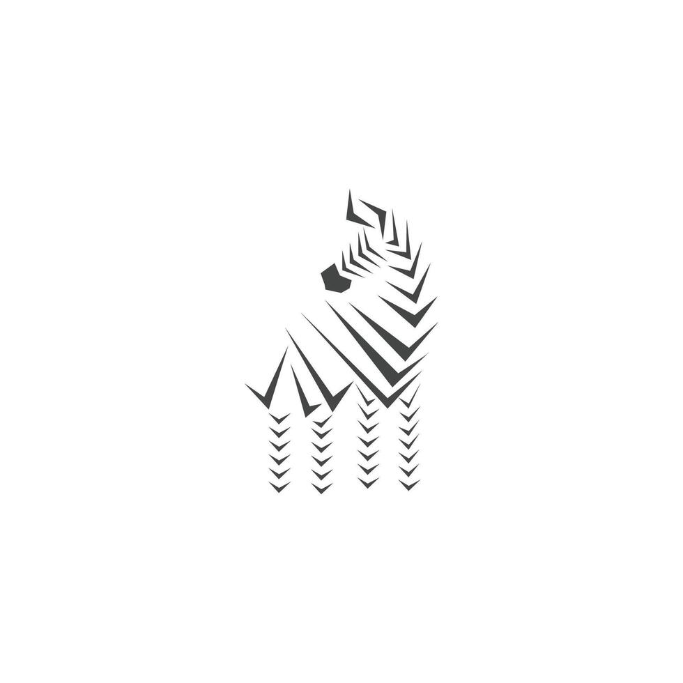 Zebra Logo Design Inspiration. Zebra logo on white background vector