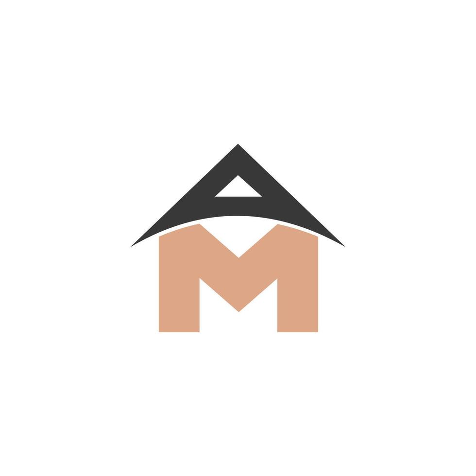 Alphabet letters Initials Monogram logo AM, MA, A and M vector