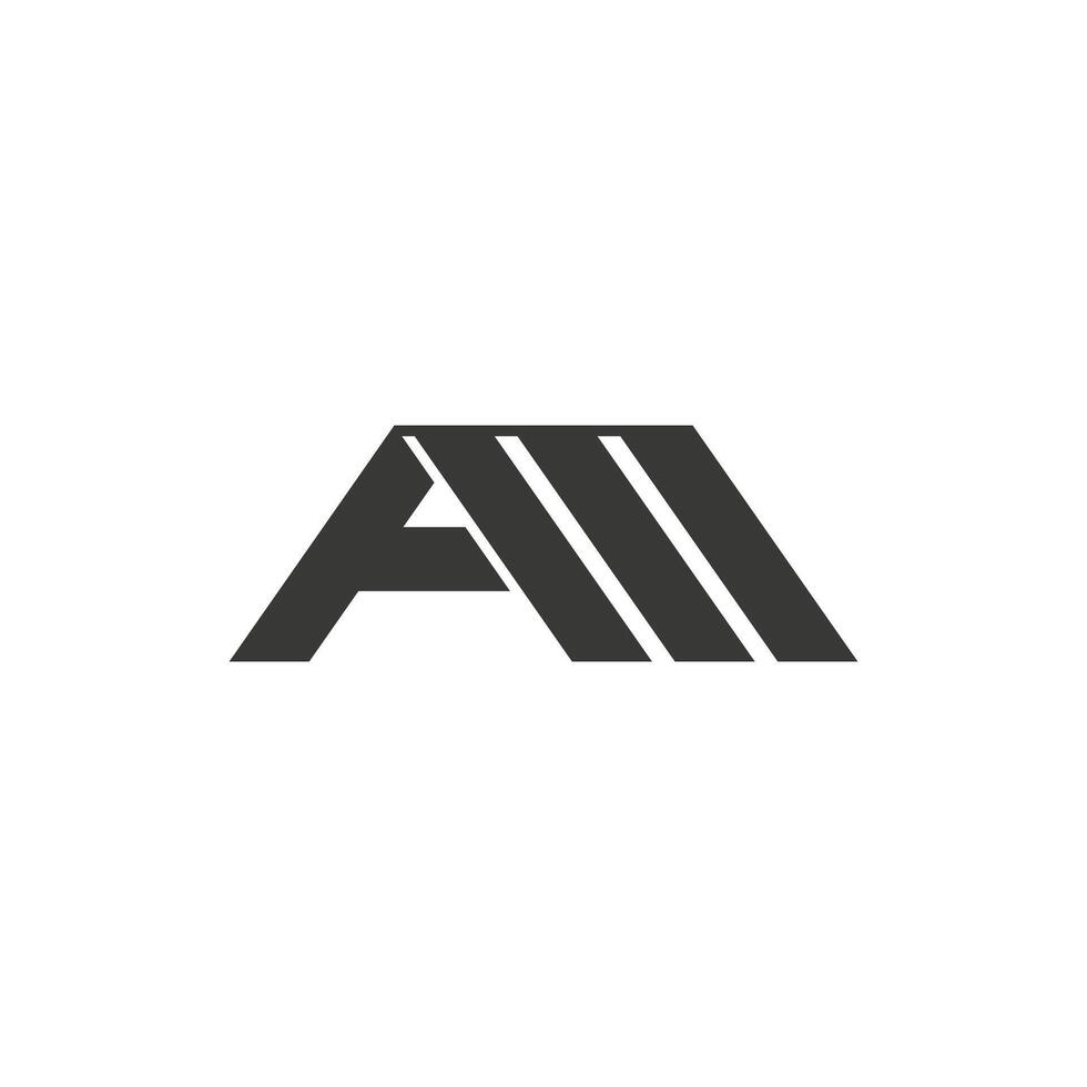 Alphabet letters Initials Monogram logo AM, MA, A and M vector