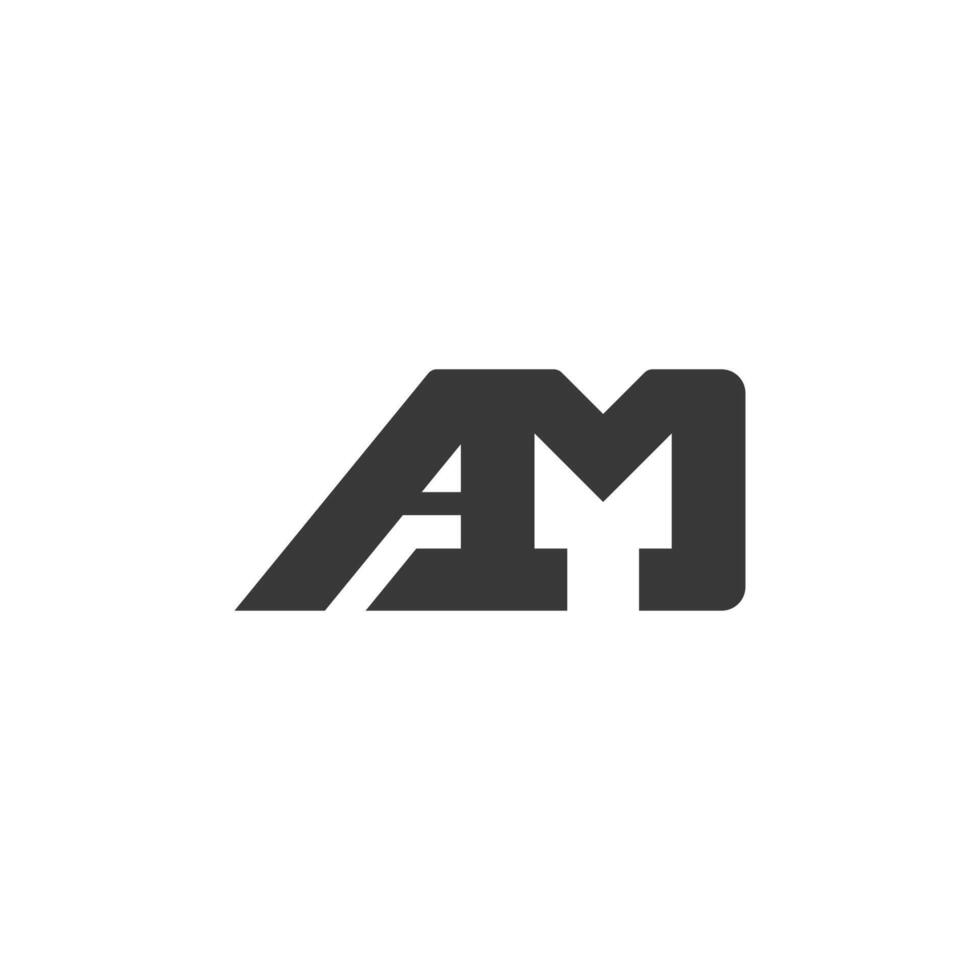 Alphabet letters Initials Monogram logo AM, MA, A and M vector