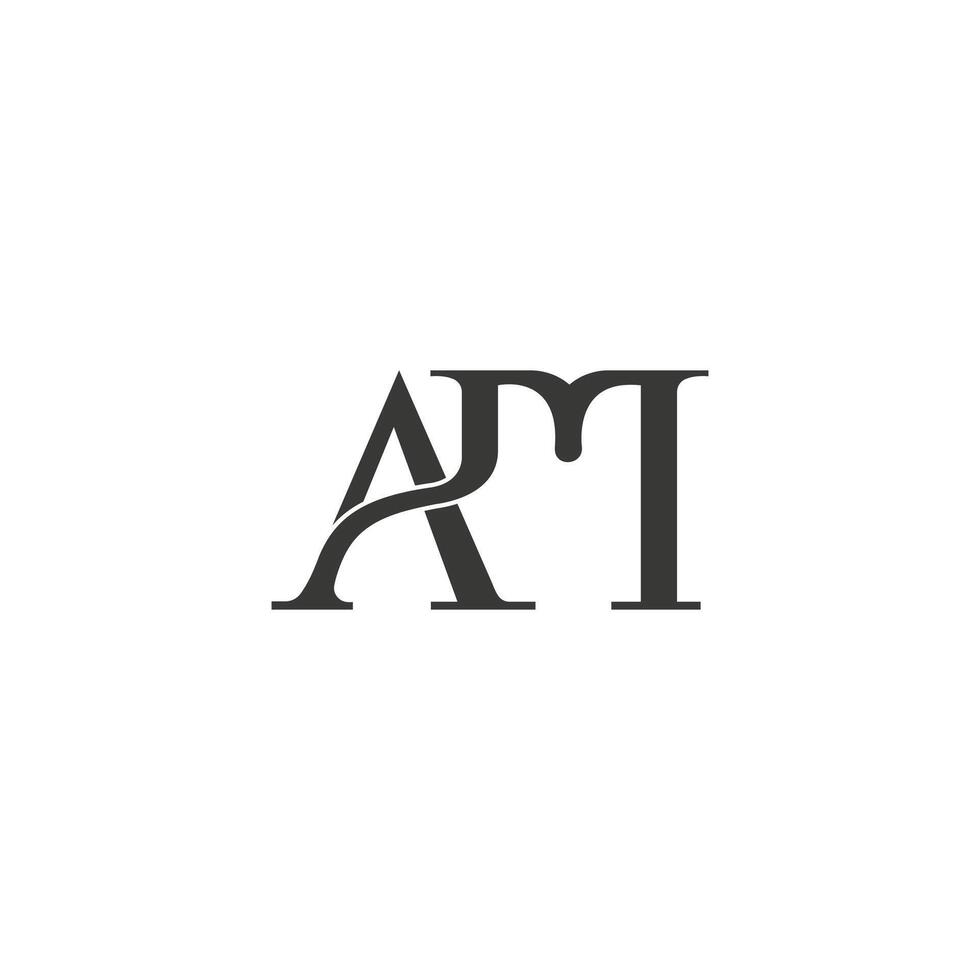 Alphabet letters Initials Monogram logo AM, MA, A and M vector
