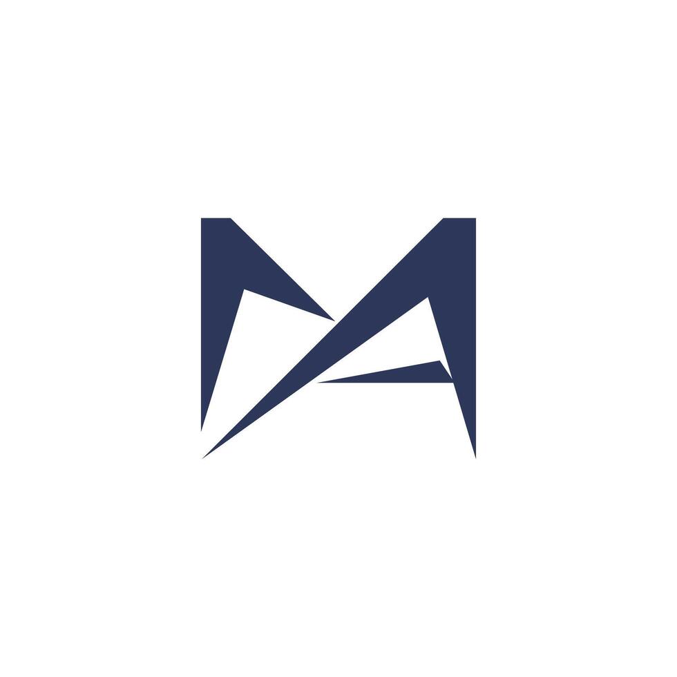 Alphabet letters Initials Monogram logo AM, MA, A and M vector