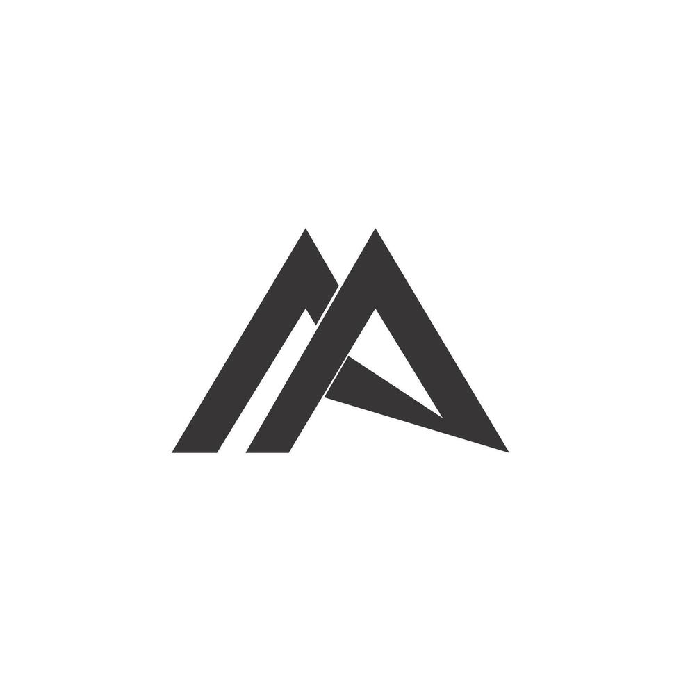 Alphabet letters Initials Monogram logo AM, MA, A and M vector