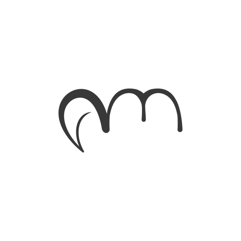 Alphabet letters Initials Monogram logo AM, MA, A and M vector