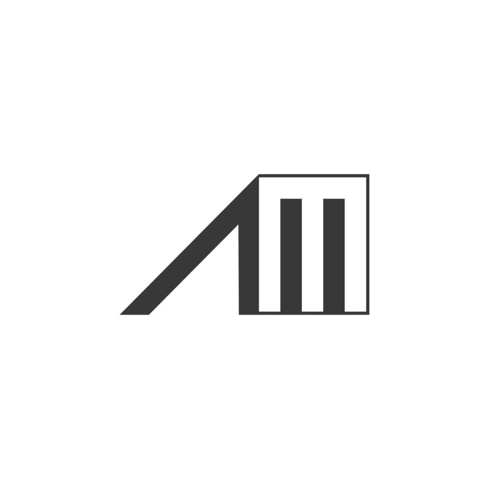 Alphabet letters Initials Monogram logo AM, MA, A and M vector