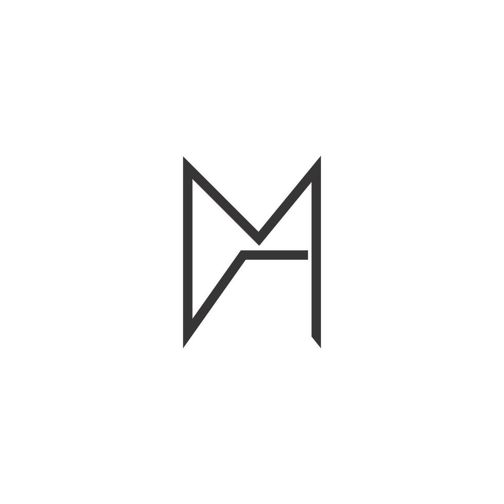 Alphabet letters Initials Monogram logo AM, MA, A and M vector