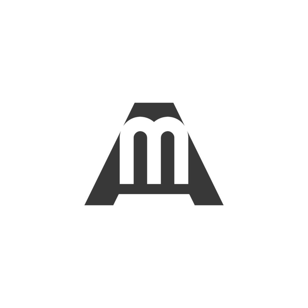 Alphabet letters Initials Monogram logo AM, MA, A and M vector
