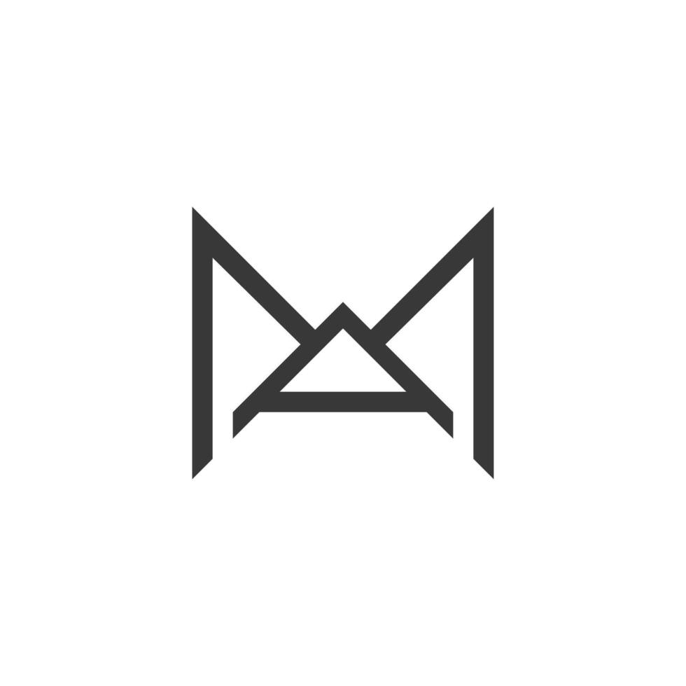 Alphabet letters Initials Monogram logo AM, MA, A and M vector