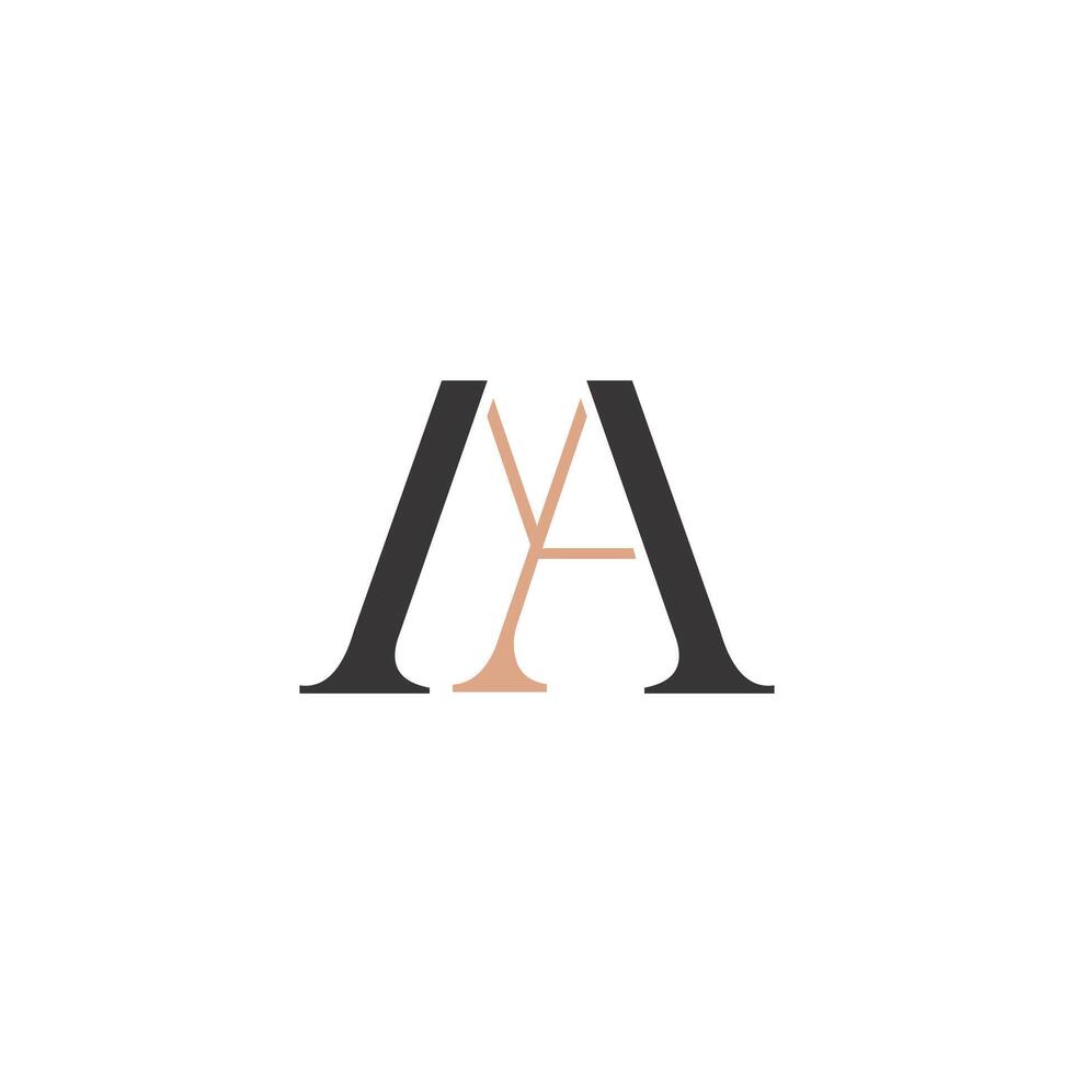 Alphabet letters Initials Monogram logo AM, MA, A and M vector
