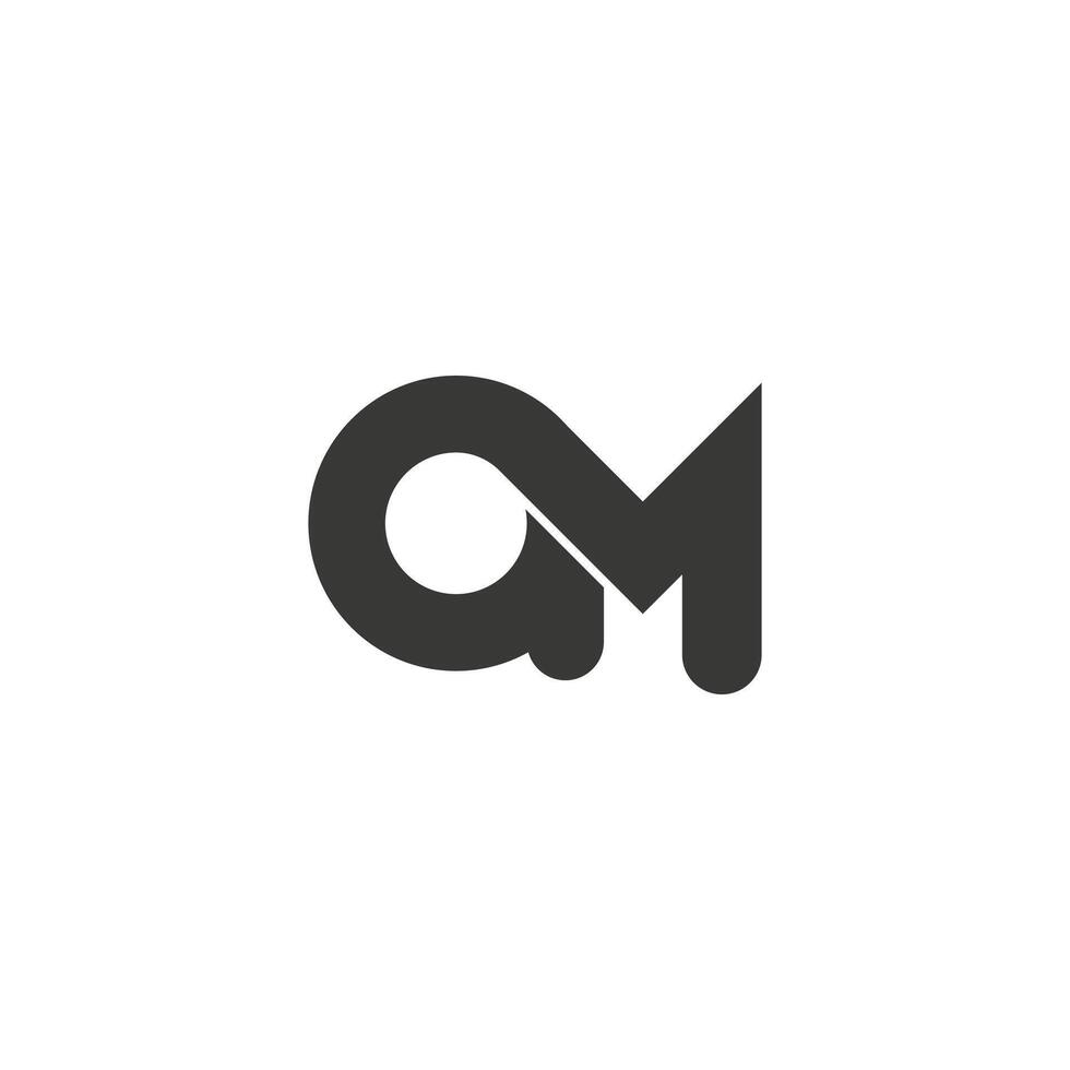 Alphabet letters Initials Monogram logo AM, MA, A and M vector
