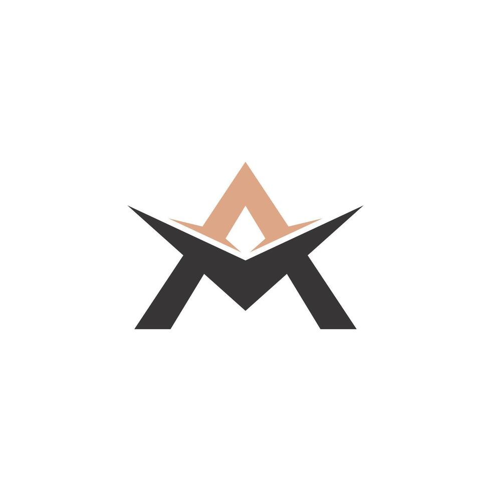 Alphabet letters Initials Monogram logo AM, MA, A and M vector