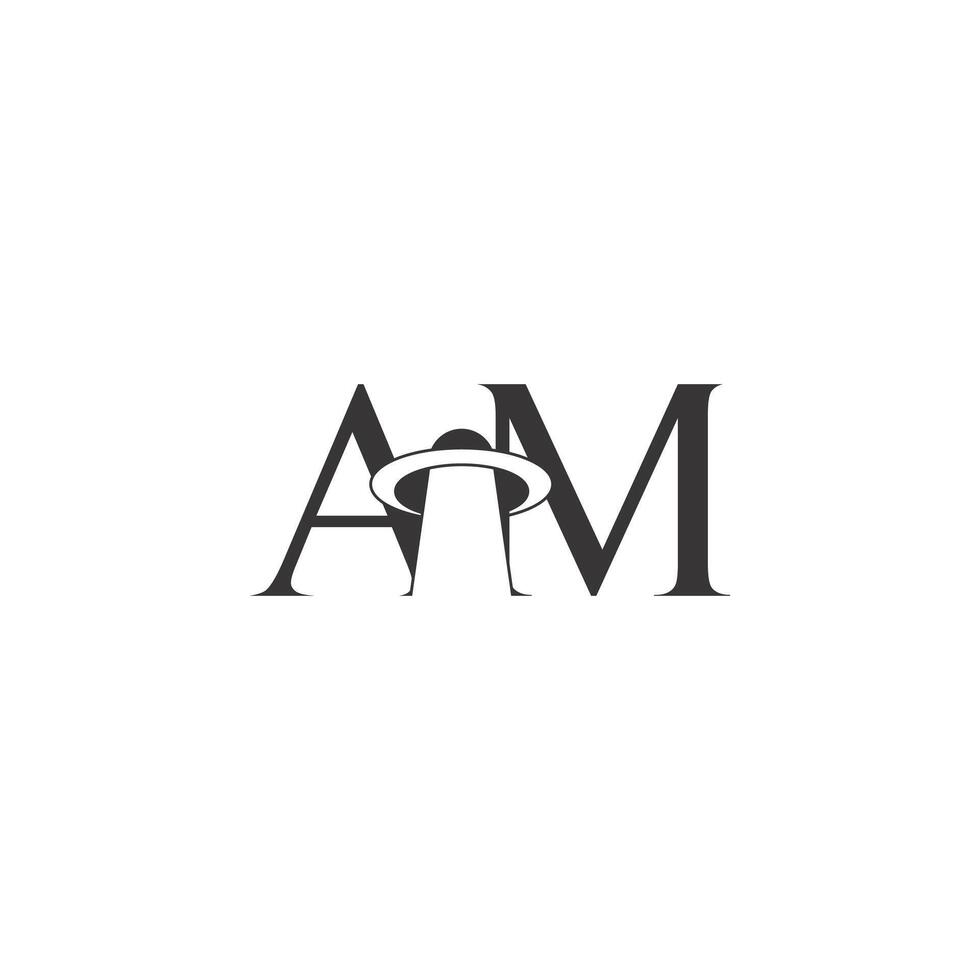 Alphabet letters Initials Monogram logo AM, MA, A and M vector