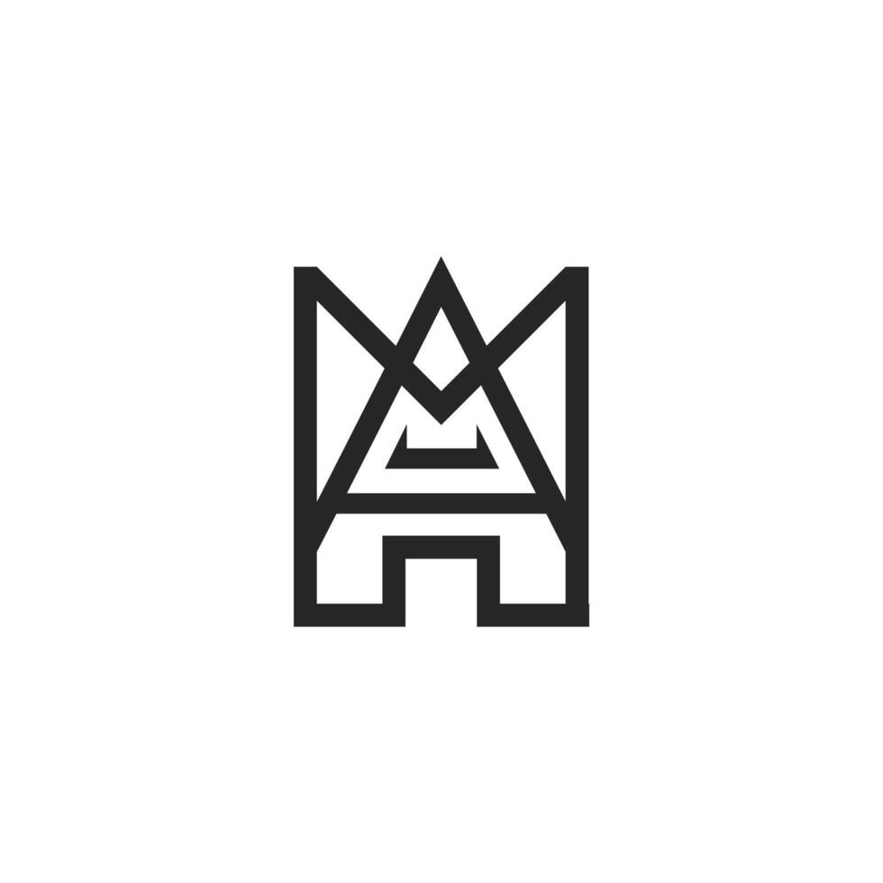Alphabet letters Initials Monogram logo AM, MA, A and M vector
