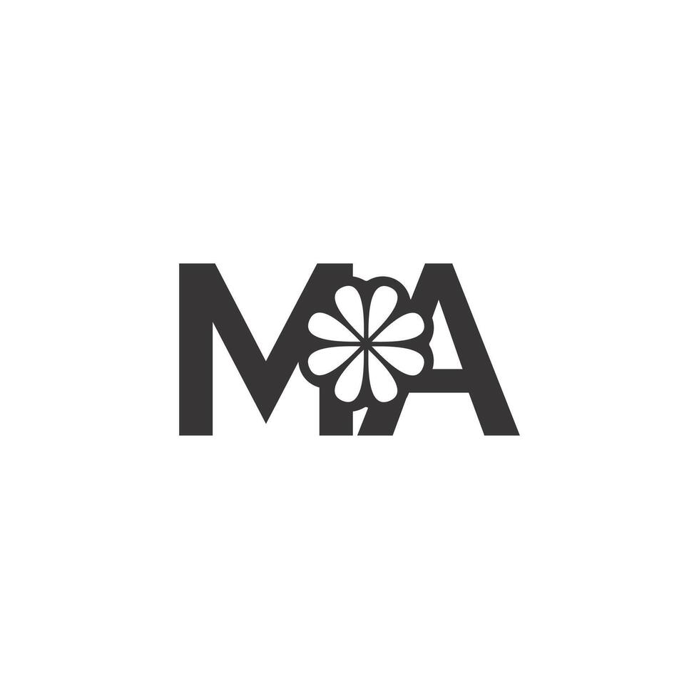 AM, MA, A AND M Abstract initial monogram letter alphabet logo design vector