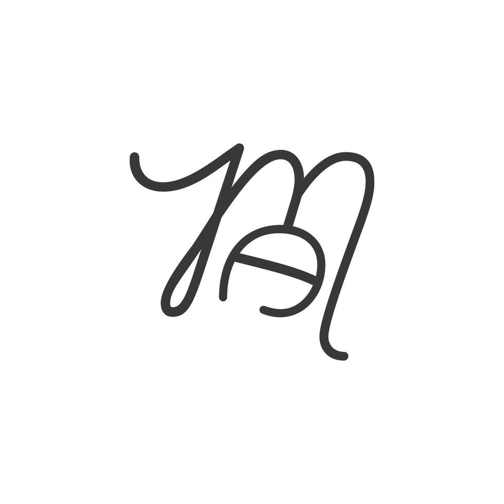 AM, MA, A AND M Abstract initial monogram letter alphabet logo design vector