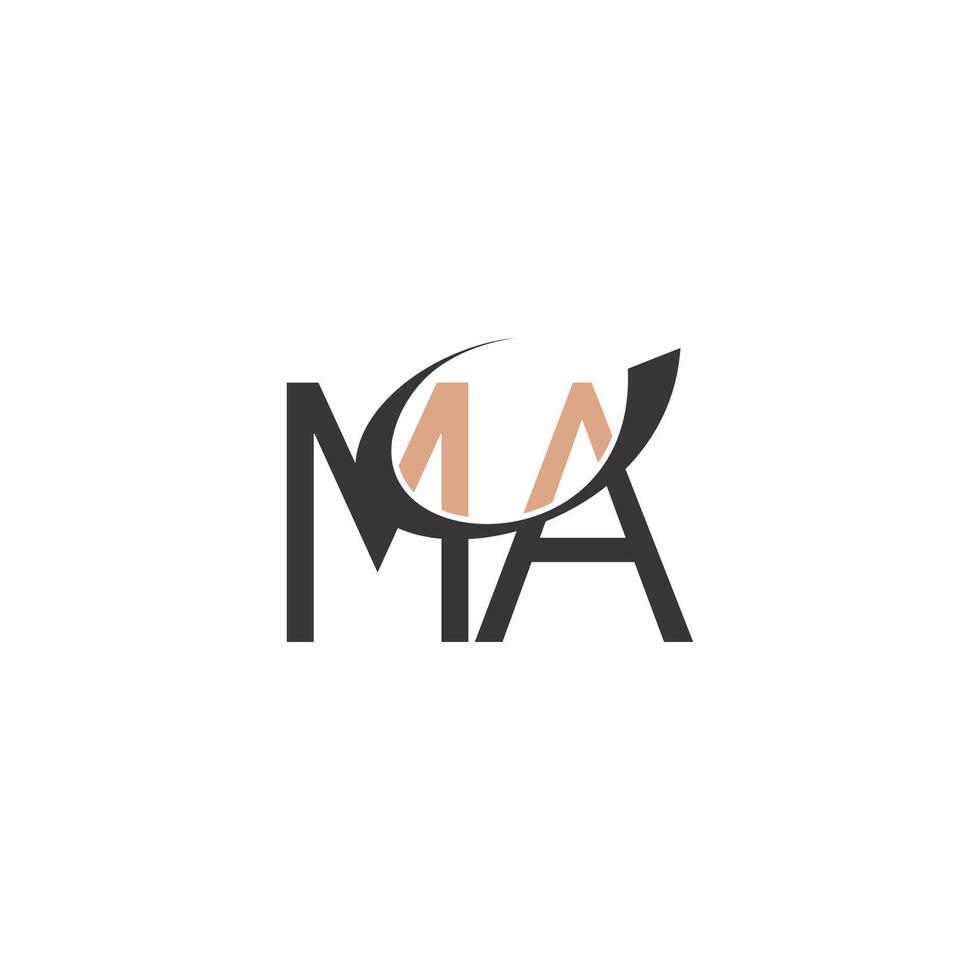 AM, MA, A AND M Abstract initial monogram letter alphabet logo design vector