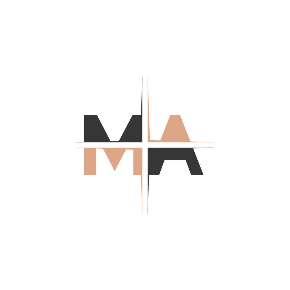 AM, MA, A AND M Abstract initial monogram letter alphabet logo design vector
