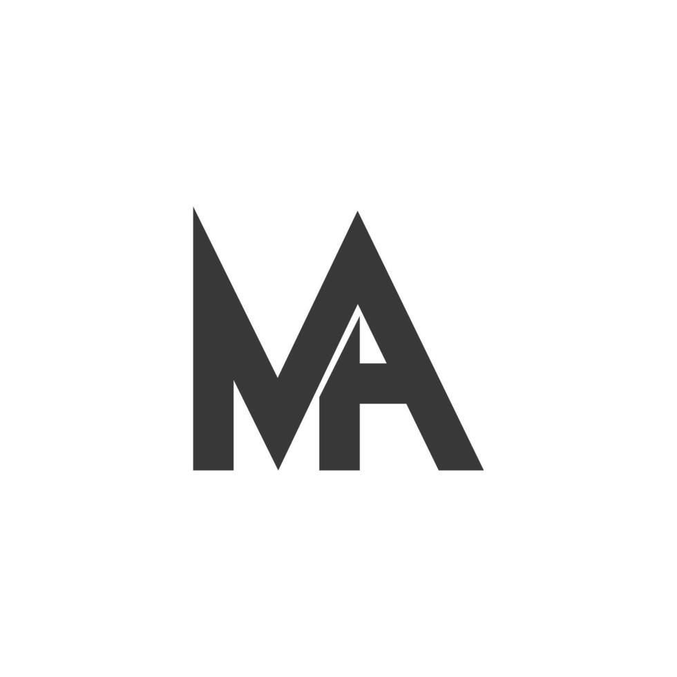 AM, MA, A AND M Abstract initial monogram letter alphabet logo design vector