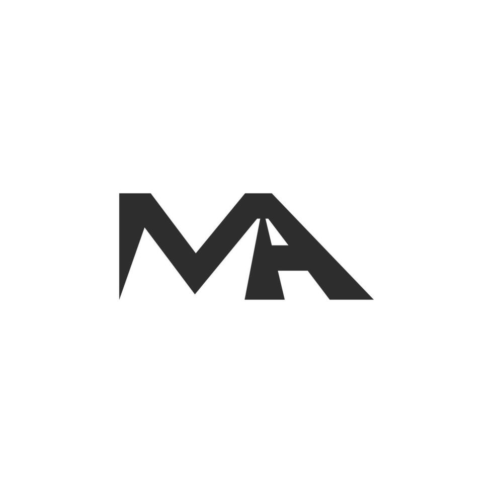 AM, MA, A AND M Abstract initial monogram letter alphabet logo design vector