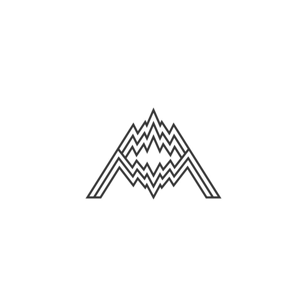 AM, MA, A AND M Abstract initial monogram letter alphabet logo design vector