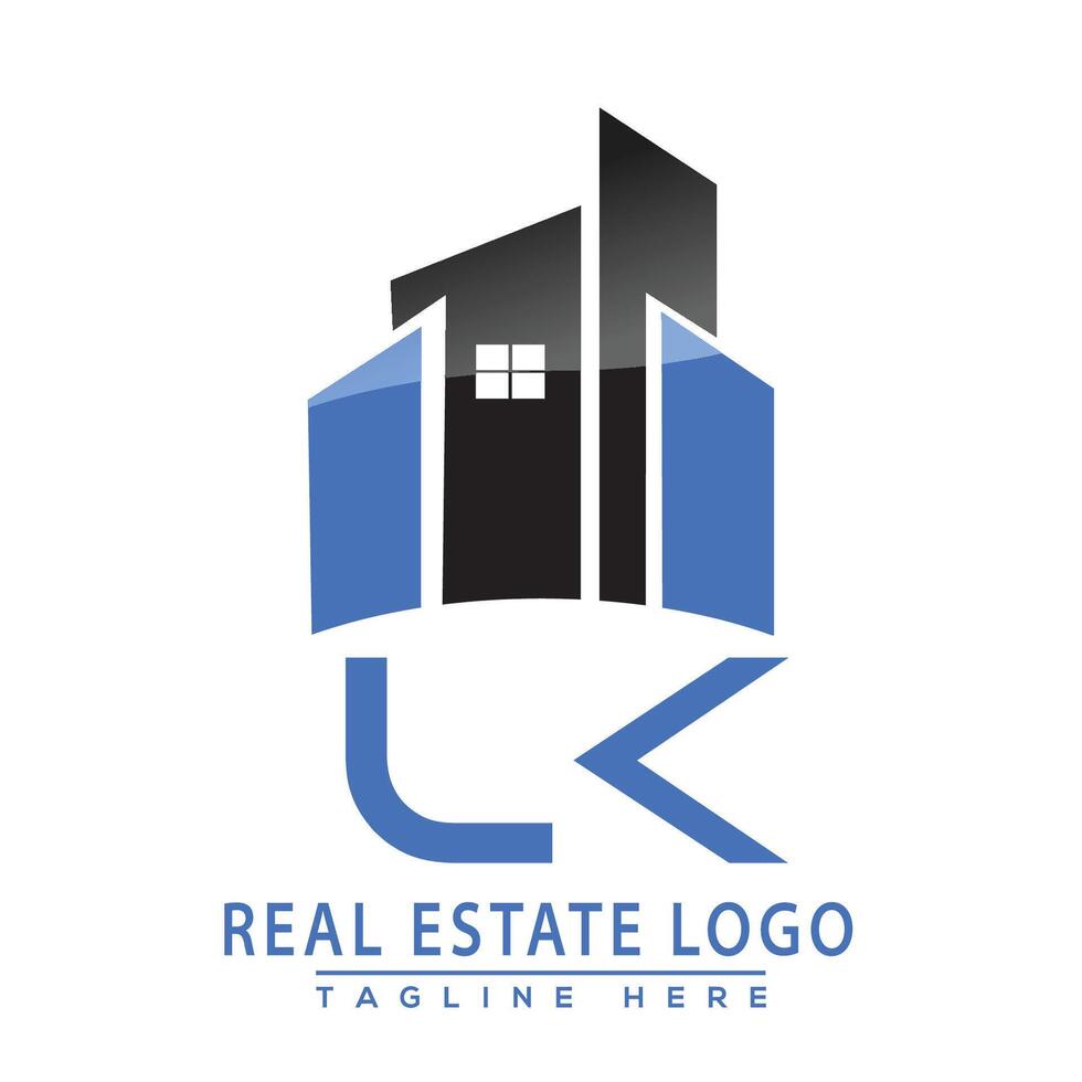 lk real inmuebles logo diseño casa logo valores vector. vector