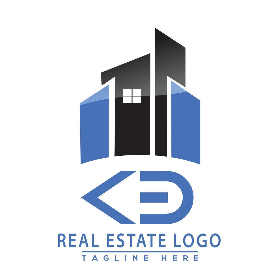 KB Real Estate Logo Design House Logo Stock Vector. vector