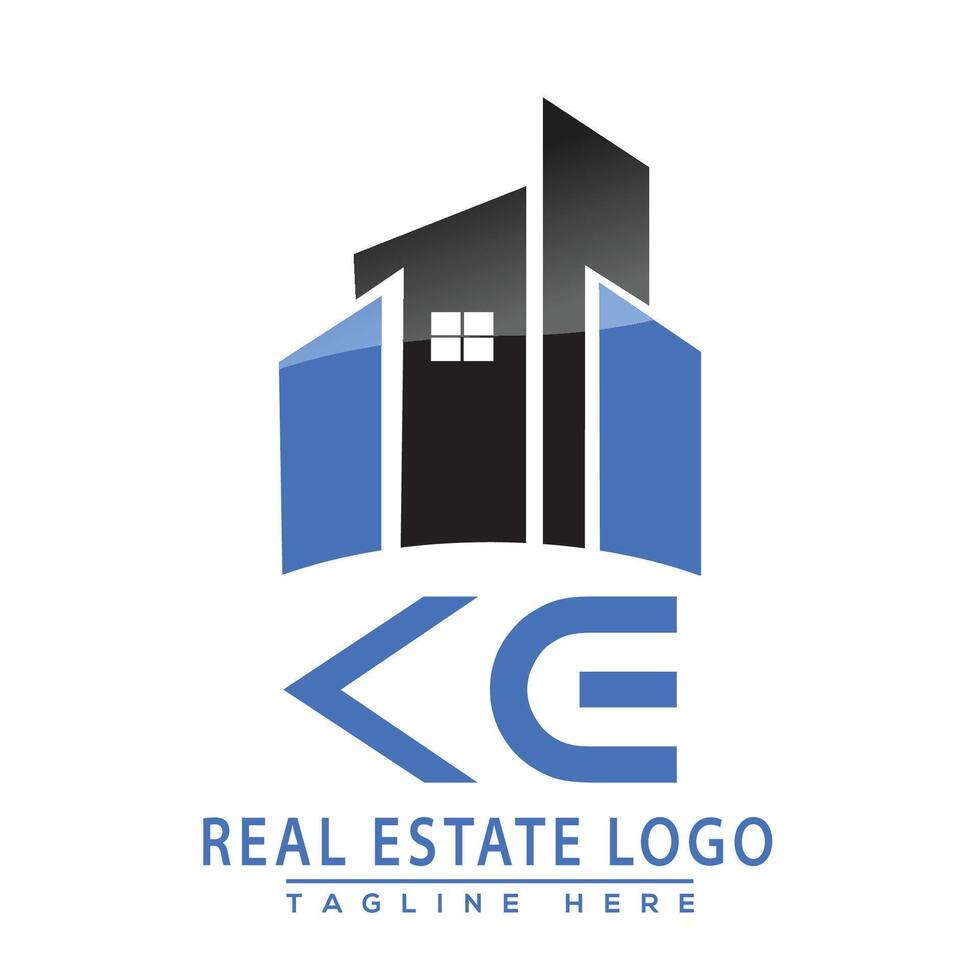 KE Real Estate Logo Design House Logo Stock Vector. vector