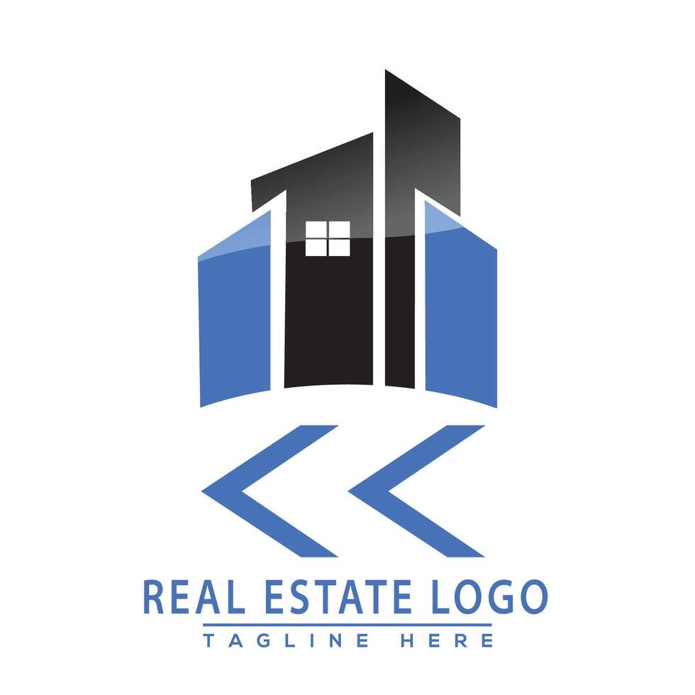 KK Real Estate Logo Design House Logo Stock Vector. vector