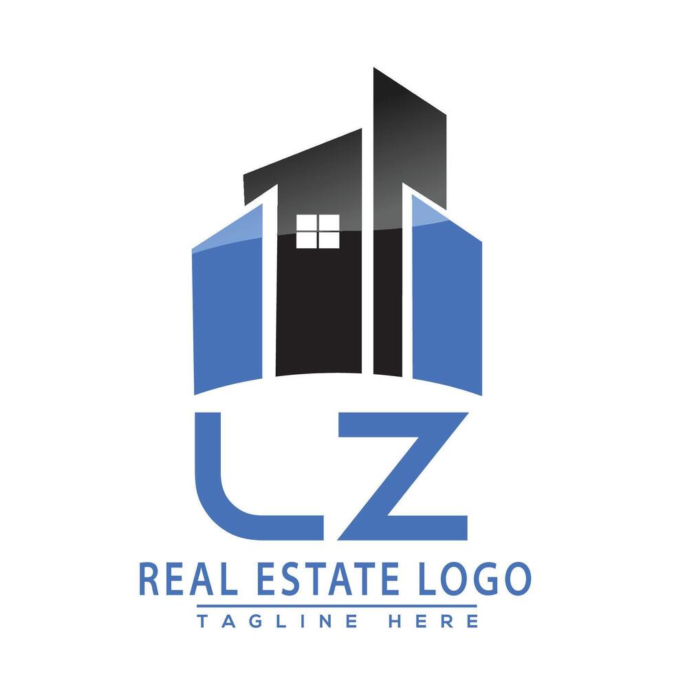 LZ Real Estate Logo Design House Logo Stock Vector. vector