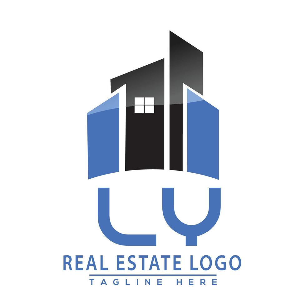 LY Real Estate Logo Design House Logo Stock Vector. vector