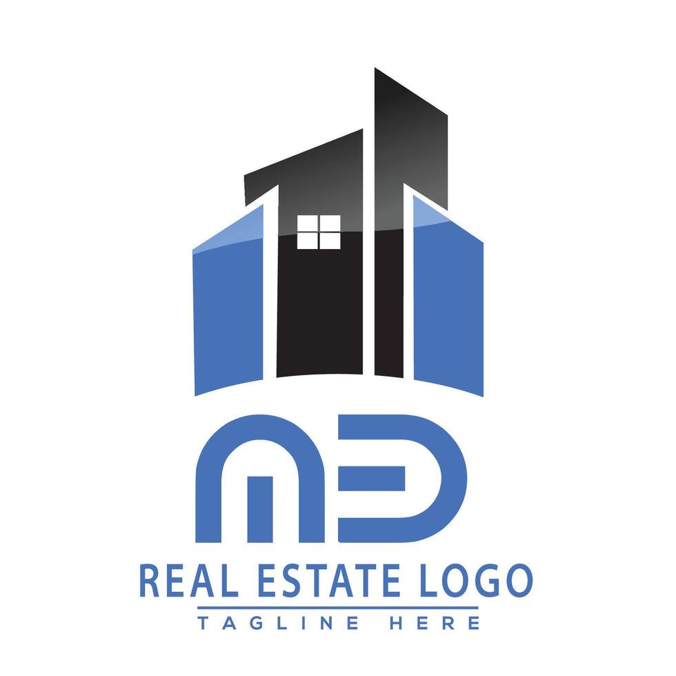 MB Real Estate Logo Design House Logo Stock Vector. vector